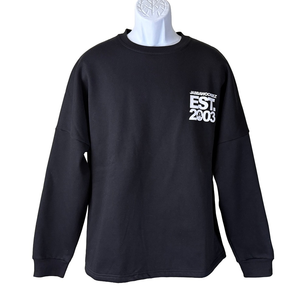 Jabbawockeez Sweatshirt Mens‎ Large Black JBWKZ Crew Puff Print Graphic Pullover